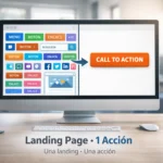 ejemplo de landing page con una sola llamada a la acción para mejorar la conversión