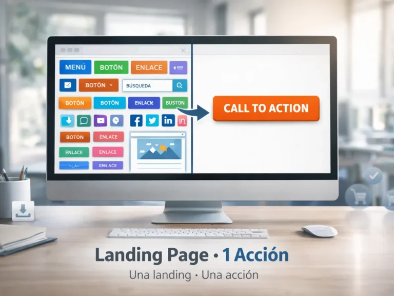 ejemplo de landing page con una sola llamada a la acción para mejorar la conversión